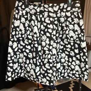 Michael Kors Black and White A-Line Skirt